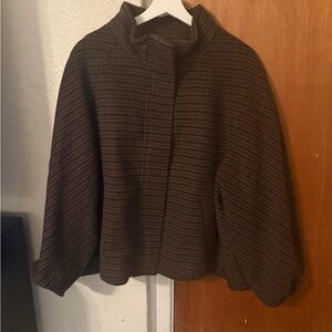 Penningtons Brown Striped Cape Jacket